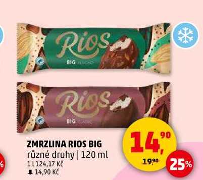 ZMRZLINA RIOS BIG různé druhy, 120 ml 