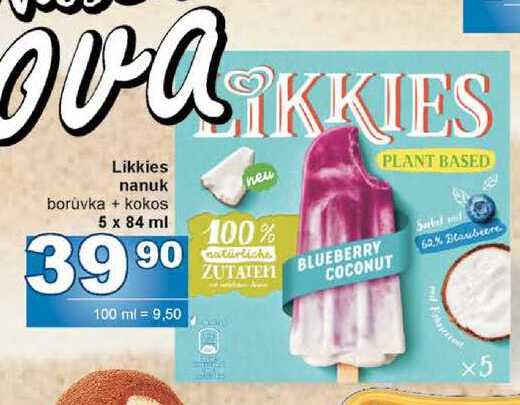 Likkies nanuk borůvka + kokos 5 x 84 ml 