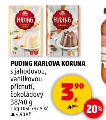 PUDING KARLOVA KORUNA čokoládový, 38/40 g