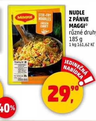 NUDLE Z PÁNVE MAGGI různé druhy, 185 g 