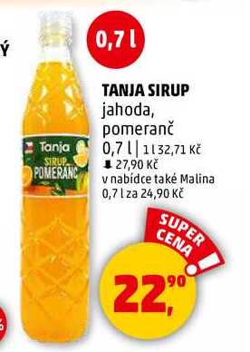 TANJA SIRUP jahoda, 0,7 l 