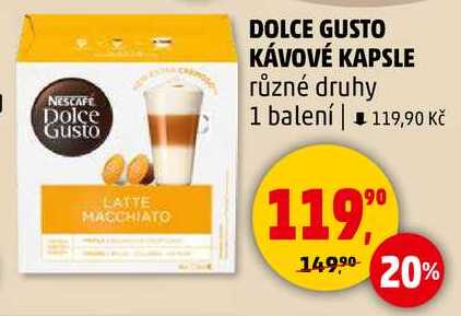 DOLCE GUSTO KÁVOVÉ KAPSLE různé druhy, 1 balení 