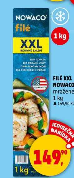 FILÉ XXL NOWACO mražené, 1 kg 