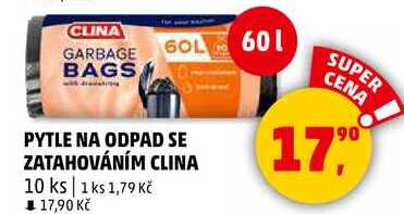 PYTLE NA ODPAD SE ZATAHOVÁNÍM CLINA, 10 ks  