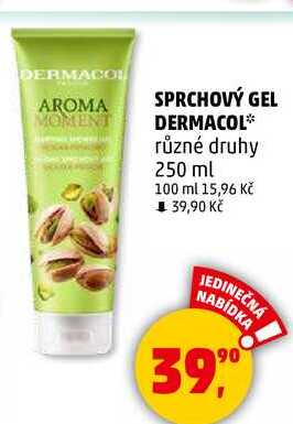 SPRCHOVÝ GEL DERMACOL různé druhy, 250 ml 