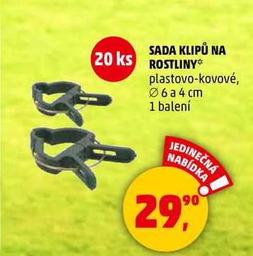SADA KLIPŮ NA ROSTLINY plastovo-kovové, 1 balení