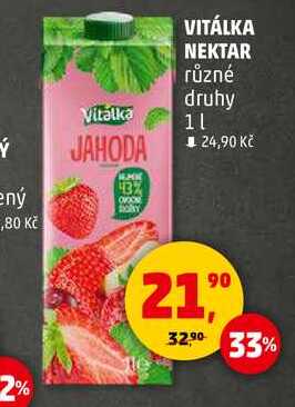 VITÁLKA NEKTAR různé druhy, 1 l 