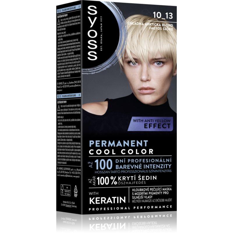 Syoss Permanent Cool Color permanentní barva na vlasy odstín 10_13 Arktická blond 1 ks