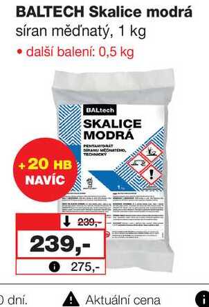 BALTECH Skalice modrá síran měďnatý, 1 kg