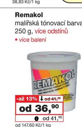Remakol malířská tónovací barva 250 g