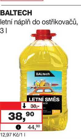 BALTECH letní náplň do ostřikovačů, 3l
