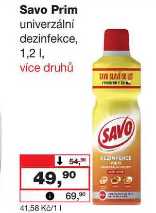 Savo Prim univerzální dezinfekce, 1,2l