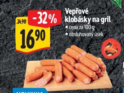 Vepřové  klobásky na gril 100 g