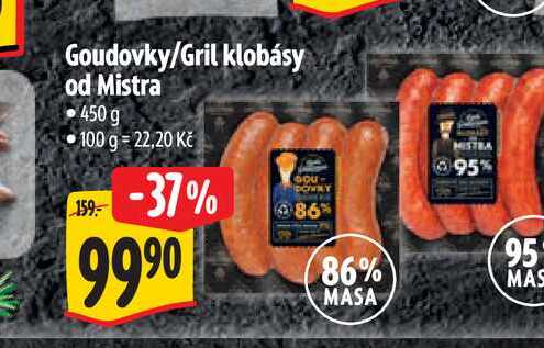 Goudovky/Gril klobásy od Mistra 450 g 