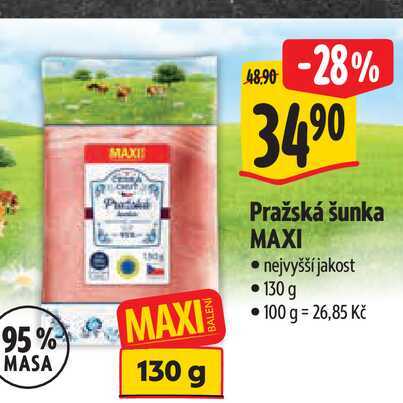  Pražská šunka MAXI  130 g