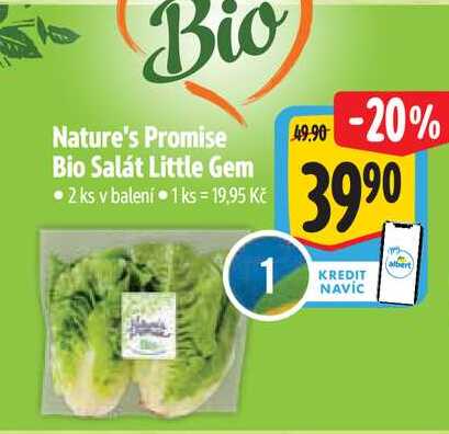Nature's Promise Bio Salát Little Gem 2 ks