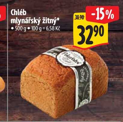 Chléb mlynářský žitný 500 g 