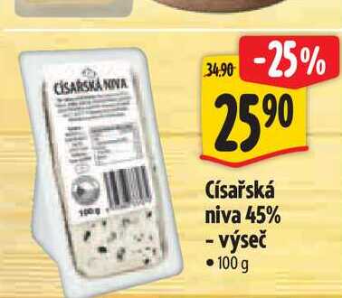 Císařská niva 45% - výseč 100 g 