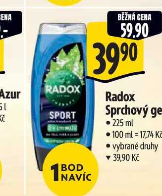   Radox Sprchový gel   225 ml  