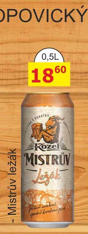 Velkopopovický Kozel Mistrův ležák 0,5l 0.5l plechovka