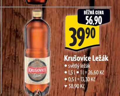  Krušovice Ležák  1,5 l