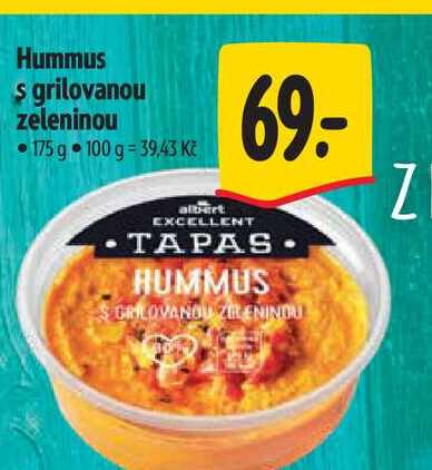 Hummus s grilovanou zeleninou 175 g 