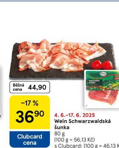 Wein Schwarzwaldská šunka, 80 g  