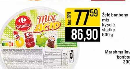 Želé bonbony mix kyselé sladké 600 g