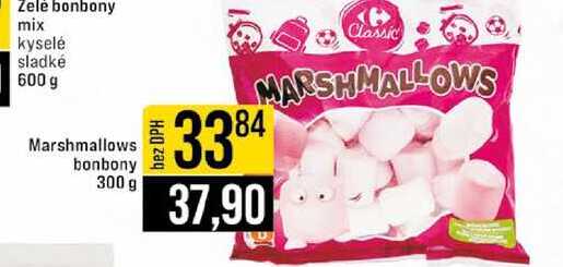 Zelé bonbony mix kyselé sladké 600 g Marshmallows bonbony 300 g 