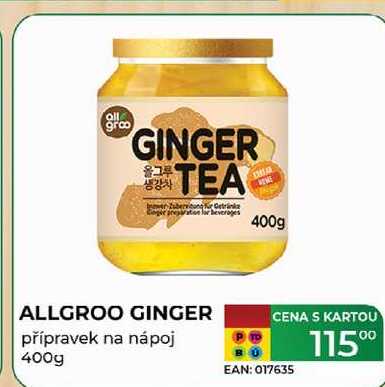 ALLGROO GINGER přípravek na nápoj 400g  