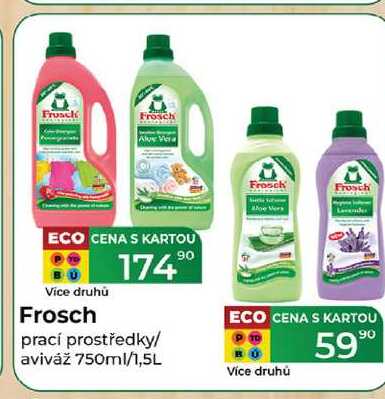 Frosch prací prostředky/ aviváž 750ml/1,5L 