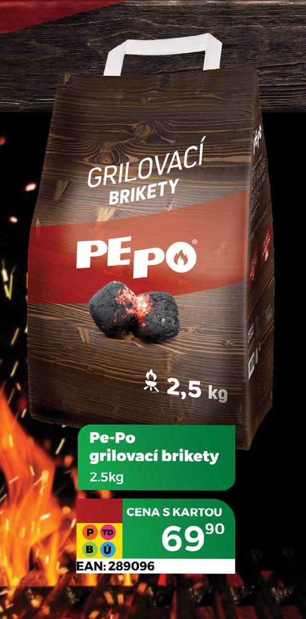 Pe-Po grilovací brikety 2.5kg 