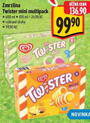 Zmrzlina Twister mini multipack, 400 ml