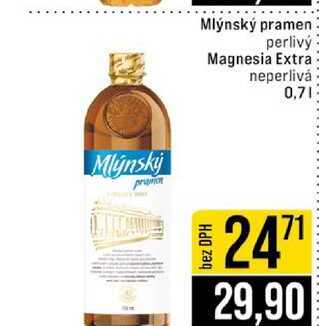 Mlýnský pramen perlivý Magnesia Extra neperlivá 0,7l