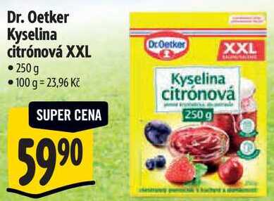Dr. Oetker Kyselina citrónová XXL, 250 g 