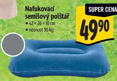Nafukovací semišový polštář