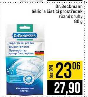 Dr.Beckmann bělici a čisticí prostředek různé druhy 80 g