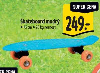 Skateboard modrý