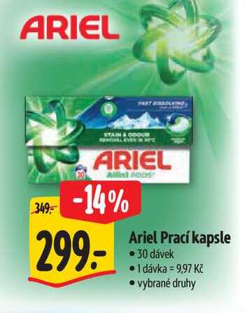  Ariel Prací kapsle 30 dávek  
