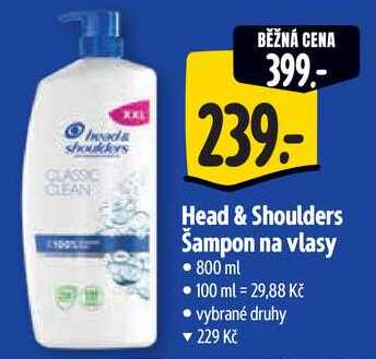 Head & Shoulders Šampon na vlasy, 800 ml 