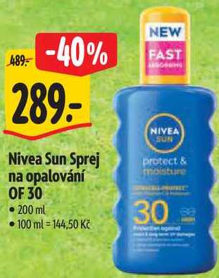 Nivea Sun Sprej na opalování OF 30, 200 ml 