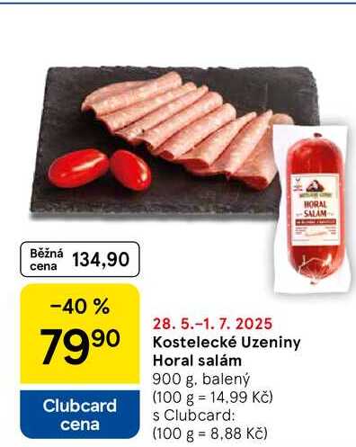 Kostelecké Uzeniny Horal salám, 900 g