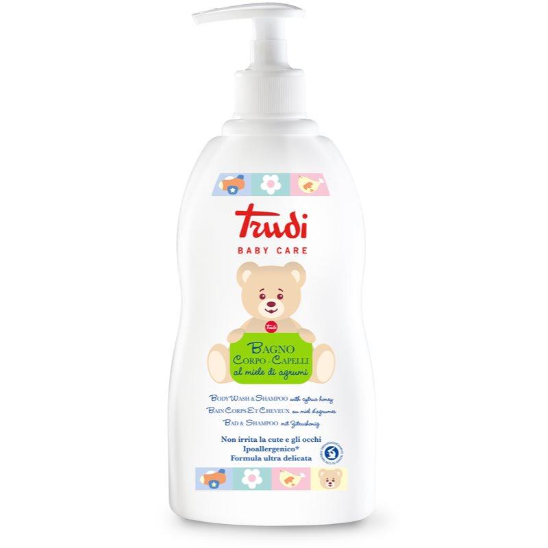 Trudi Baby Care dětské koupelové mléko a šampon s medem z citrusů 500 ml