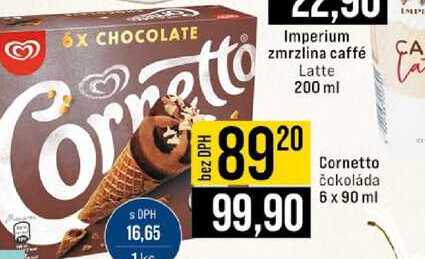 Cornetto čokoláda 6 x 90 ml 