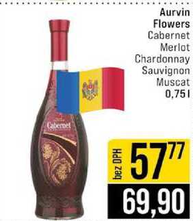 Aurvin Flowers Cabernet Merlot Chardonnay Sauvignon Muscat 0,75l