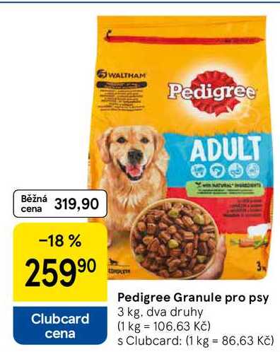 Pedigree Granule pro psy, 3 kg 