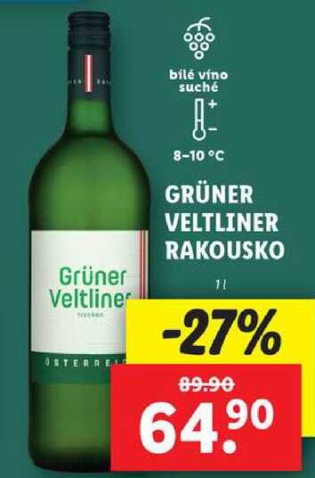 GRÜNER VELTLINER RAKOUSKO, 1 l 
