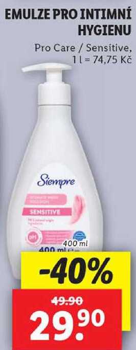 EMULZE PRO INTIMNÍ HYGIENU, 400 ml