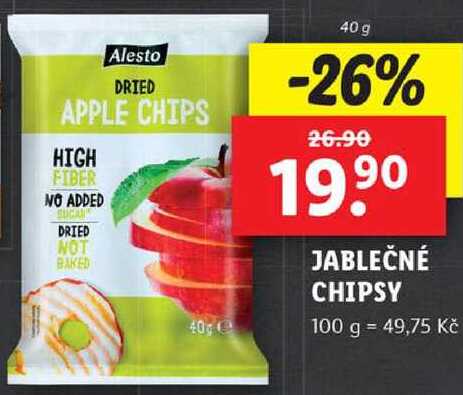 JABLEČNÉ CHIPSY, 40 g