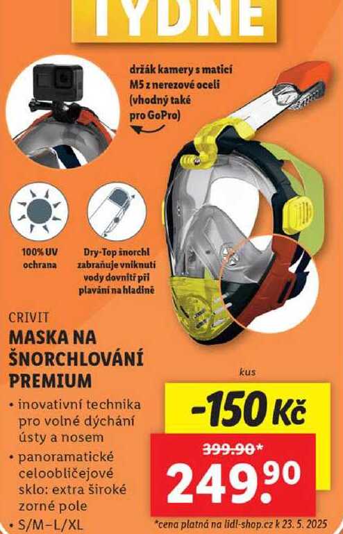 MASKA NA ŠNORCHLOVÁNÍ PREMIUM 